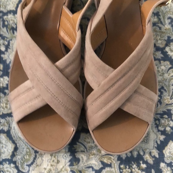 J. Crew Suede Wedge Sandal - Picture 2 of 7
